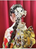 成人式hair set♪サイド編みおろしヘア