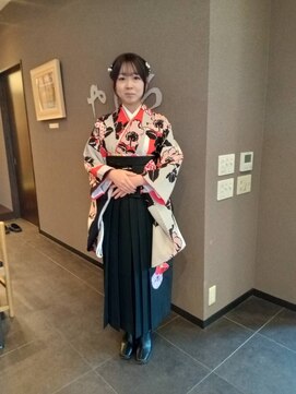 やひろ呉服店 京都桂 卒業式ヘアセット着付け