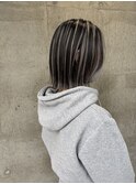 パツッとボブ×コントラストハイライト