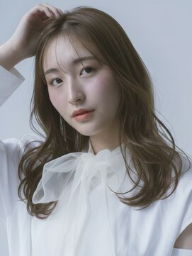 フレイムス ヘアアンドリラックス 南越谷店(Frames hair&relax) 大人可愛いウェーブロング20代30代前髪あり透明感ベージュ南越谷