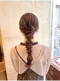 あみおろし/編み下ろし/編み下ろしロング/ヘアアレンジ