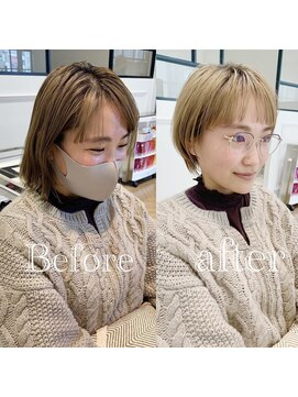 ビュートヨナカ(VIEW TOYONAKA) 【３０代４０代５０代】明るめコンパクトショート/オン眉/小顔