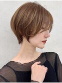 ショートレイヤー×アッシュベージュ