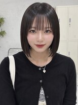 シーン(scene) 地毛風縮毛矯正 × ストンボブ【広島】
