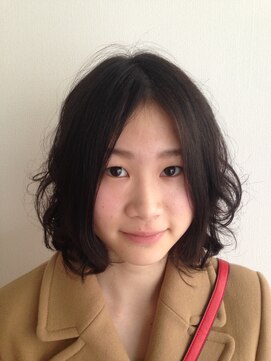 フェリシータ 緑地公園店(felicita) 黒髪センターパート＠抜け感フェアリーホイップミディ