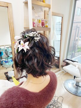 ロカット サロン(Roquat Salon) 卒業式袴ボブアレンジ【ヘアアレンジ　立川/立川南/八王子】