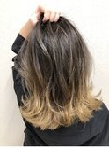 切りっぱなしグラデ*