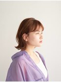 顔型別ヘアスタイル特集/マロンベージュ/Aラインボブ/銀座
