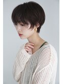 カットでかろやかな動き ストレートショートボブ