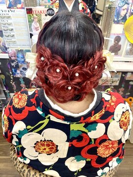 ヘアセットアップス(UP's) お花たくさんでゴージャス華やか♪『フルールお花畑ヘア(^○^)』