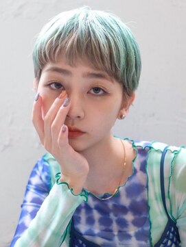 アルバム 銀座(ALBUM GINZA) フェイスフレーミングショートヘア_グレージュカラーボブ_29281