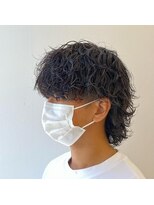 ササ(33) 【マッシュウルフ×無造作波巻きパーマ】