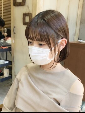 トト 船橋店(toto.) 黒髪/グレーベージュ/レイヤーロング/前髪パーマ[西船橋/津田沼]