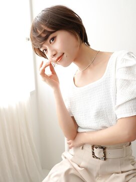 ラフィス ヘアー ヴォーグ 天王寺あべの店(La fith hair vogue) 【La fith】ブラウンベージュ×丸みショート