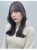 韓国ヘア/フェイスレイヤー/暗髪