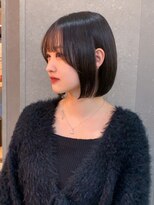 ロンド 表参道店(Lond)&nbsp;◇顔周りカット 前下がりボブ 小顔カット 黒髪 表参道