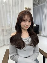 ハピネス 梅田茶屋町店(HAPPINESS)&nbsp;韓国ヘア/レイヤーロング/ブリーチなし/ミルクティベージュ