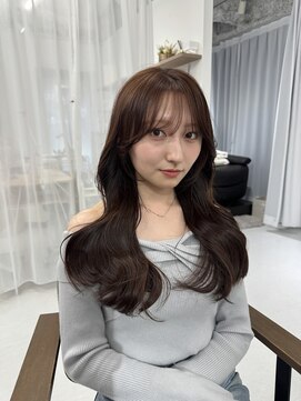 ハピネス 梅田茶屋町店(HAPPINESS) 韓国ヘア/レイヤーロング/ブリーチなし/ミルクティベージュ