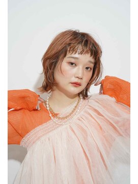 シェル 吉祥寺(shell) くびレイヤーエモージュグレージュカラーくびれショート/吉祥寺