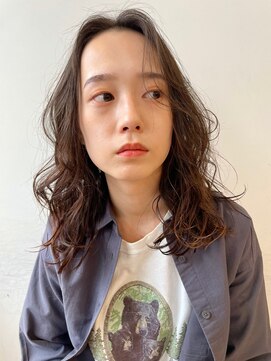 ガーデン 銀座(GARDEN) デジタルパーマ　ブルーブラック　イメチェン　お洒落ヘア