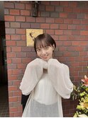 大人可愛いひし形ハンサムショートボブ前下がり