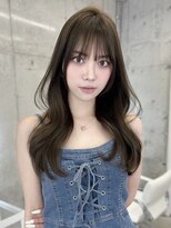 エヌアイ オモテサンドウ(ni omotesando) オリーブブラウン♪ 韓国レイヤーカット ぱっつん前髪