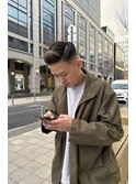 メンズカットアップバングビジカジベリーショート