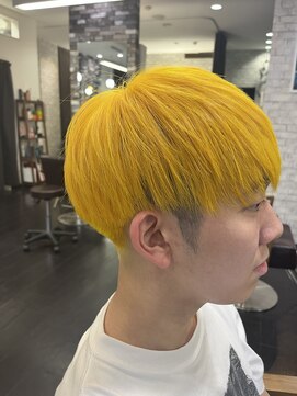 ヘアーメイク ロージー 北18条店(HAIR MAKE ROSY) ハイトーンカラーマッシュツーブロック刈り上げ