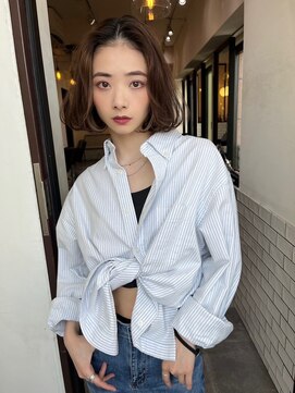 サロンドミルク 原宿(salon de MiLK) ハイライトミルクティーベージュロングレイヤーカット/原宿