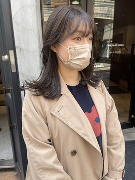 コフィー バイ メルト 吉祥寺(cofy by melt) 【松本咲花】ブリーチなしダブルカラーオリーブグレージュ透明感