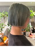 透明感カラー20代30代ダブルカラーブリーチグレージュアッシュ