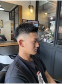 スキンフェード×フェザーアップ