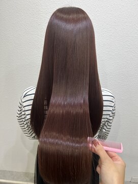 リノウエスト(Lino WEST) 艶ピンク×髪質改善ストレート