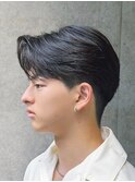 メンズ刈り上げセンターパートフェザーパーマ/ニュアンスパーマ