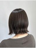 【江添茉友】アッシュ/外ハネボブ/透明感カラー