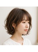 ふんわりパーマショートボブ