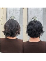 ステップボーンカット トーキョー(STEP BONE CUT TOKYO)&nbsp;【ステップボーンカット】メンズパーマ　ビフォーアフター