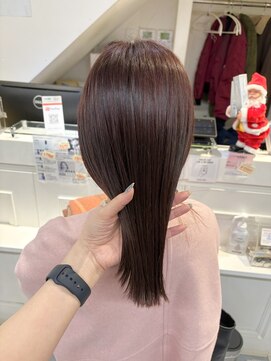 ネオリーブカフ 鶴ヶ峰店(Neolive caff) カシスピンク　髪質改善カラー