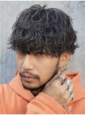 波巻きスパイラルパーマメンズマッシュツイストスパイラルパーマ