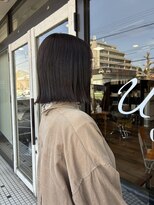 アンフルール(Un Fleur)&nbsp;切りっぱなしボブ×グレージュ