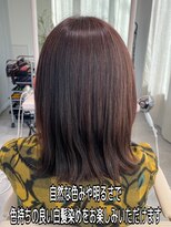 イロドリ 千歳船橋店(irodori)&nbsp;ノンジアミンカラーで叶う白髪染めのピンクブラウン