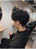 ラフに決まる無造作マッシュパーマ