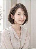 ナチュラルボブ×大人ショート/30代40代50代丸顔面長池袋