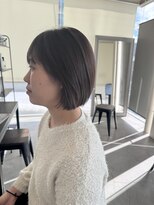 リノ 守山店(lino)&nbsp;艶感コンパクトボブ×ナチュラルベージュ