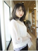 【アッシュベージュ×ワンカールラフウェーブ】