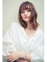 ルーディヘアーブランド(Ludi hair Brand) 働く女性にお勧めバング有り大人可愛い外ハネセミディスタイル