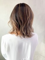 アイティー バイ アルバム 中野店(IT by ALBUM) ナチュラルバレイヤージュ厚めバングローライト_ba281913