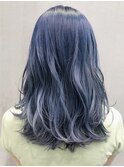アイスブルー_オリーブカラーハイライトカラー_ba300291