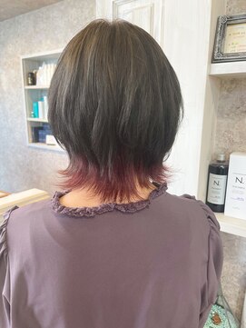 キャアリー(Caary) 福山市美容室Caary インナーカラーレッド