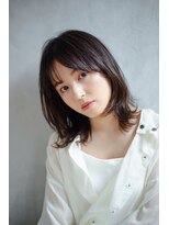 ブロッサム 上板橋店(Blossom)&nbsp;外ハネ×フルバング×ブラウン【上板橋/レイヤーカット】